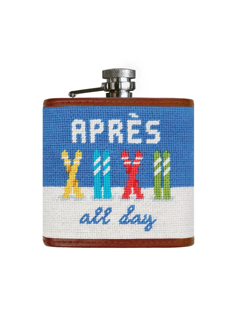 Smathers and Branson Apres All Needlepoint Day Flask